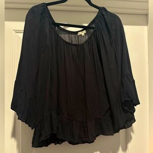 Black Mid Sleeve Shirt